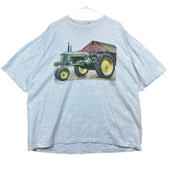 Vintage John Deere Tractor T Shirt XXL Made USA Farm Barn Iowa 90s Graphic Tee - Picture 1 of 11